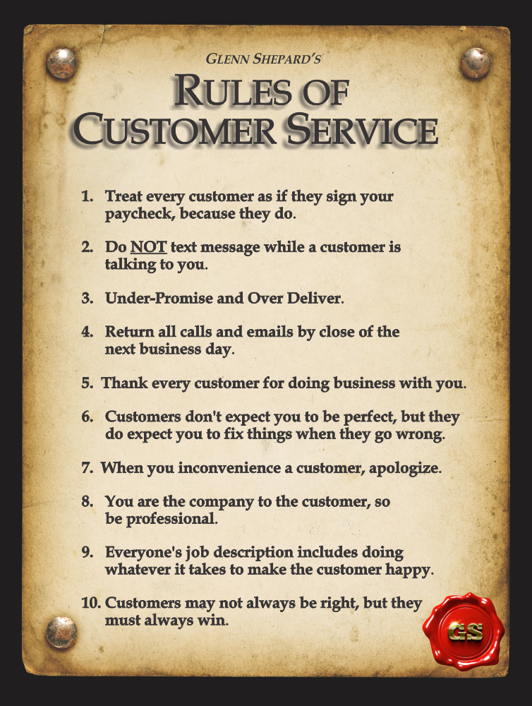rules-of-customer-service-poster-glenn-shepard-store